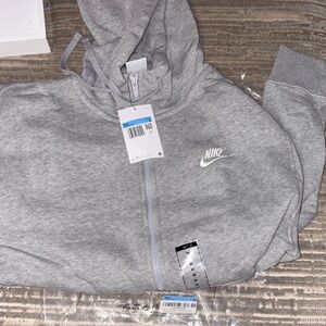 Nike Heather Gray Full-Zip Hoodie
